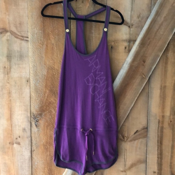 ARMANI Exchange Purple Romper Size Medium - Picture 1 of 6